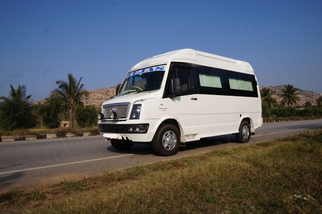 12-seater Traveller van in Varanasi for comfortable airport pickup and drop services