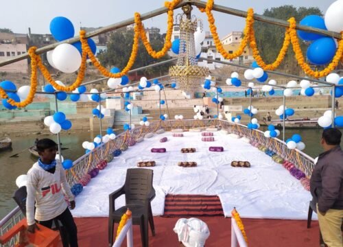 Flower Decorated Bajra Boat | Bajra Boat Booking in Varanasi