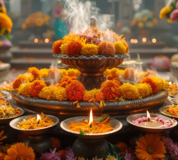 Pind Daan ritual at the Ganga Ghat in Kashi Varanasi